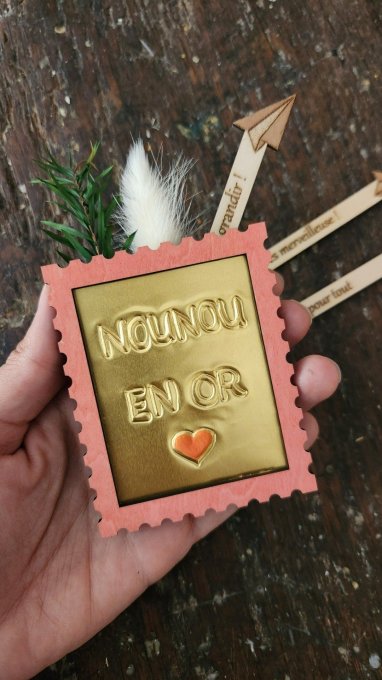 Cadeau de fin d'année - Timbres à messages - collection "en or" - Copie