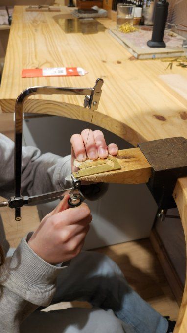 Atelier bague ouverte texturée
