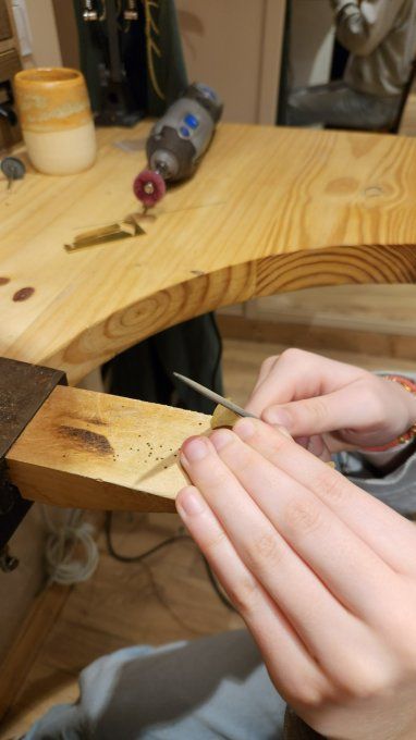 Atelier bague ouverte texturée