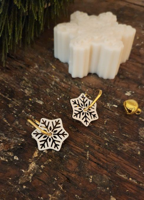 Boucles d'oreilles interchangeables Flocon