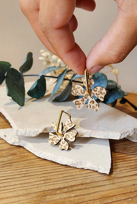 Fiora boucles d'oreilles interchangeables léopard