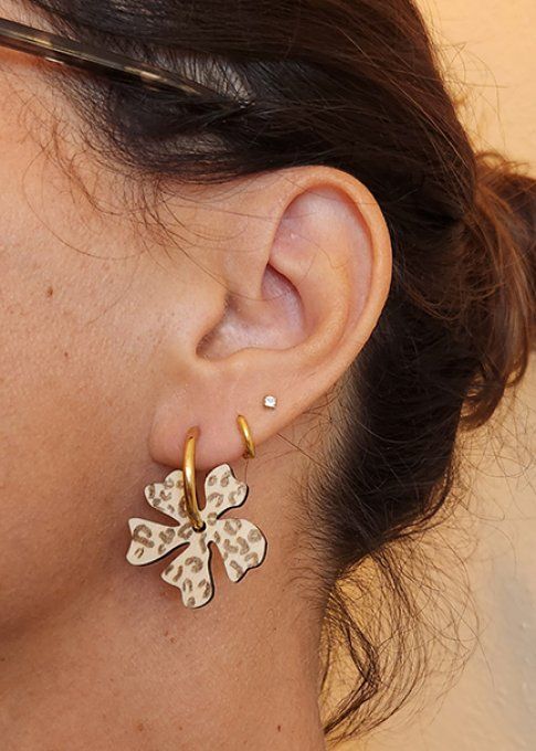 Fiora boucles d'oreilles interchangeables léopard